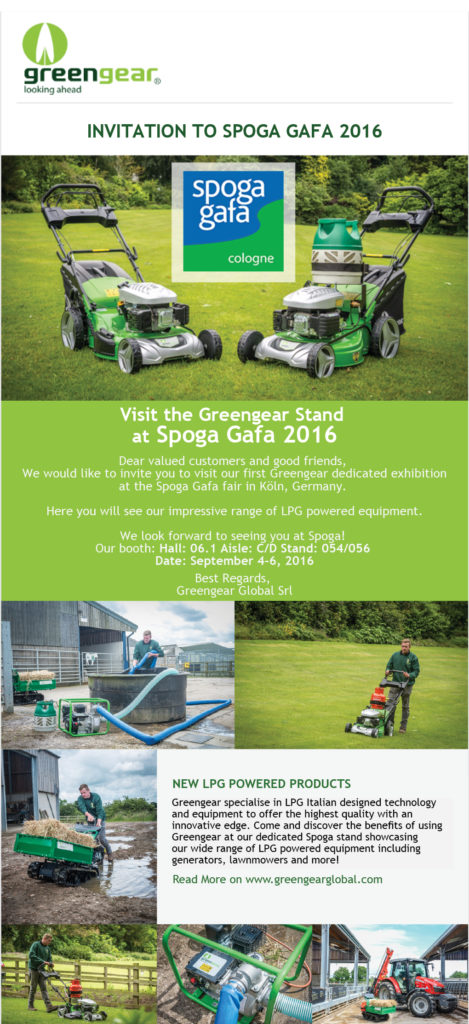 Greengear Invitation to Spoga 2016